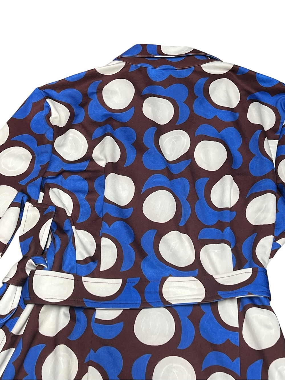J. McLaughlin Brynn brown & blue malmo poppy lyford jersey shirt dress - Picture 6 of 13